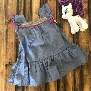 Cherokee blue dress girl 18m NWT